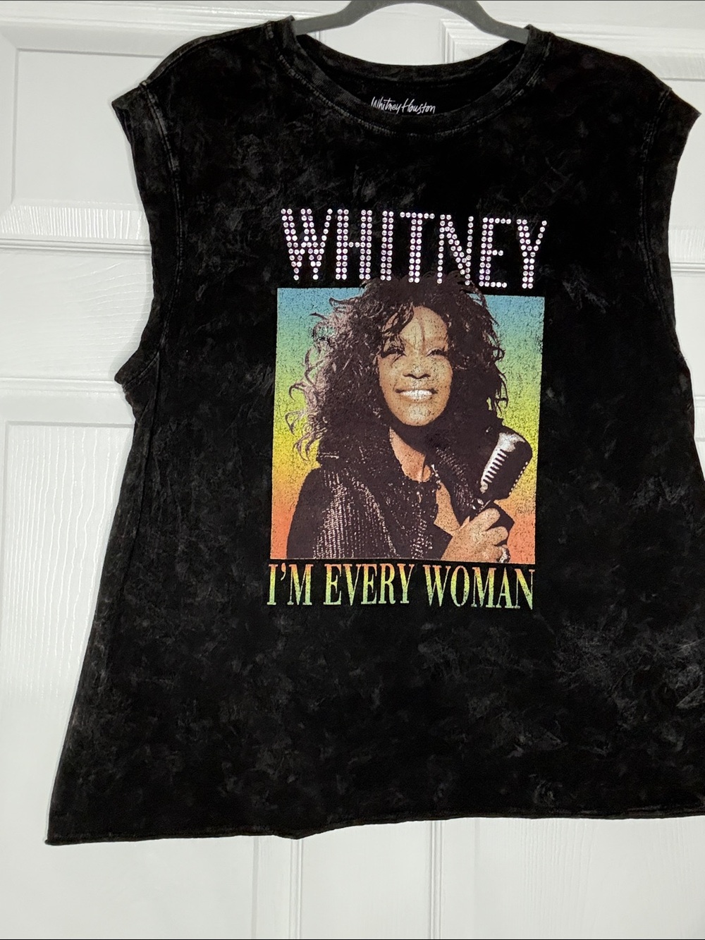 Whitney Houston Black Graphic Tank Top - "I'm Every Woman"